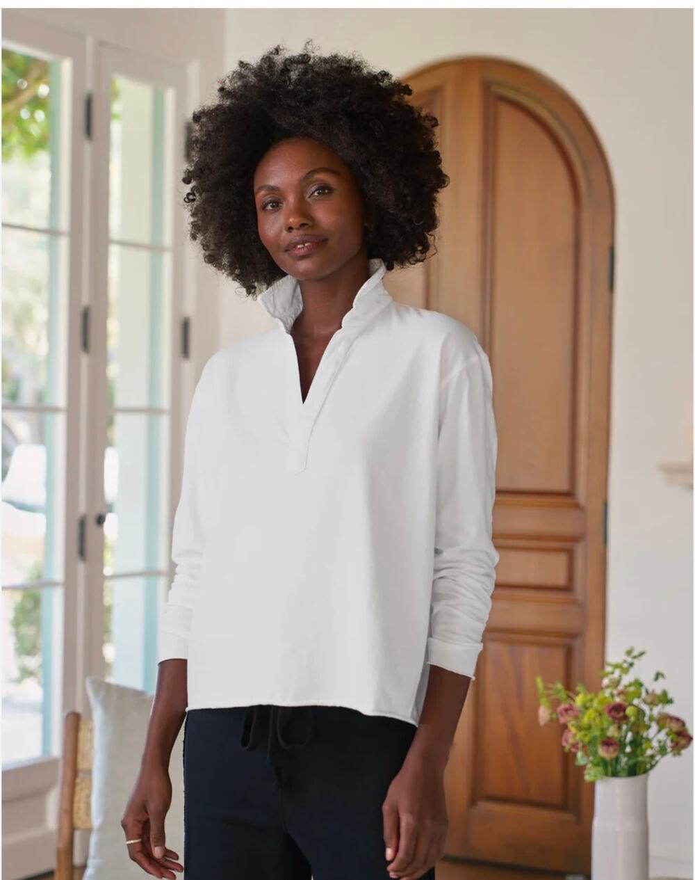 Frank & Eileen PATRICK Popover Henley - White - small